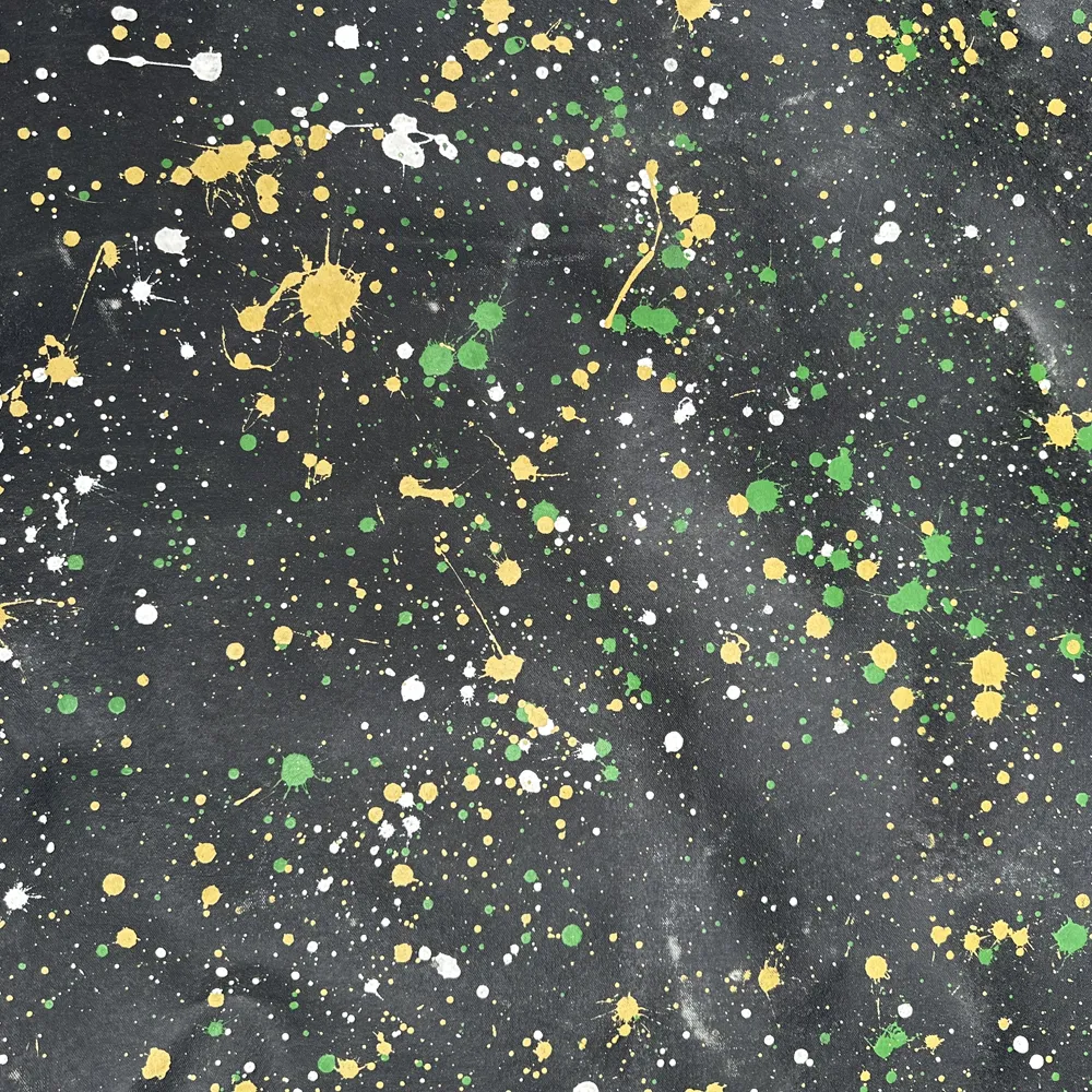 5' x 8' Black Point Mercantile Splatter Painted Canvas Mat #24A