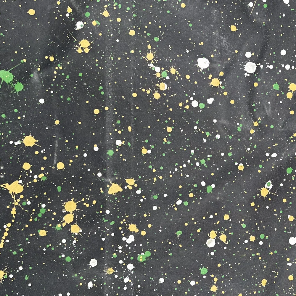 5' x 8' Black Point Mercantile Splatter Painted Canvas Mat #24A