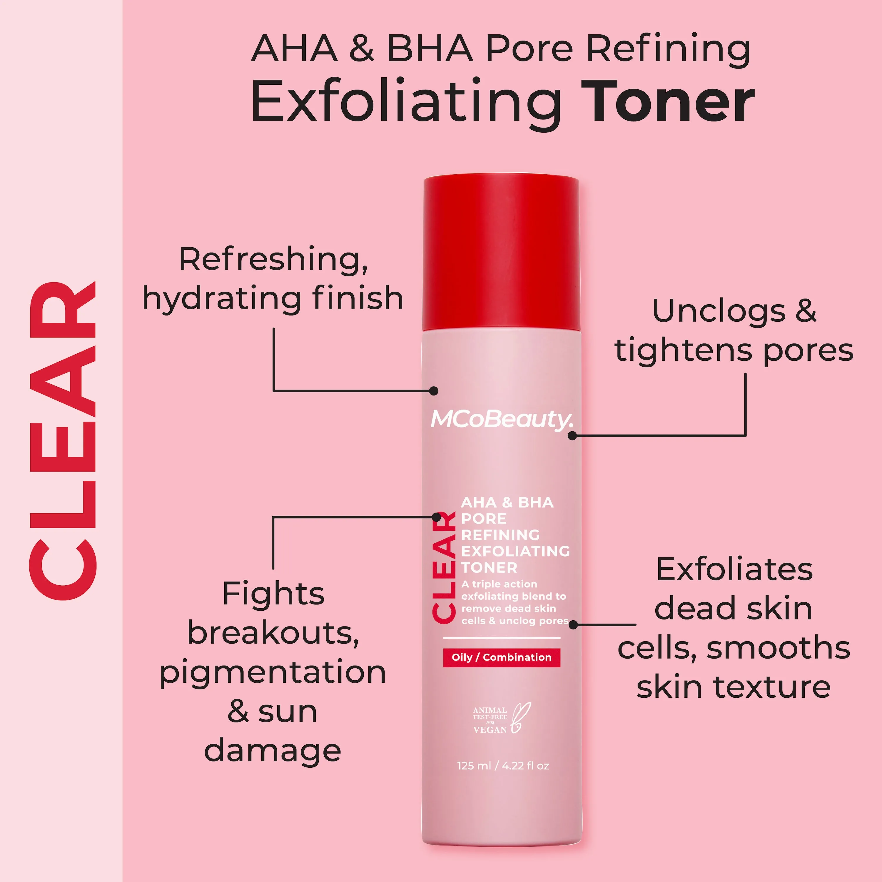 AHA & BHA Pore Refining Exfoliating Toner