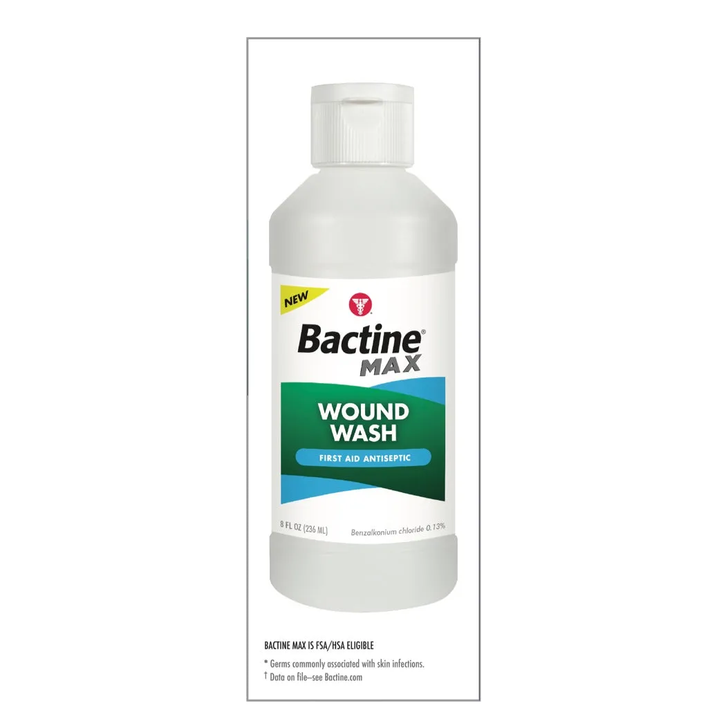 Bactine Max Wound Wash Liquid, 8 oz.