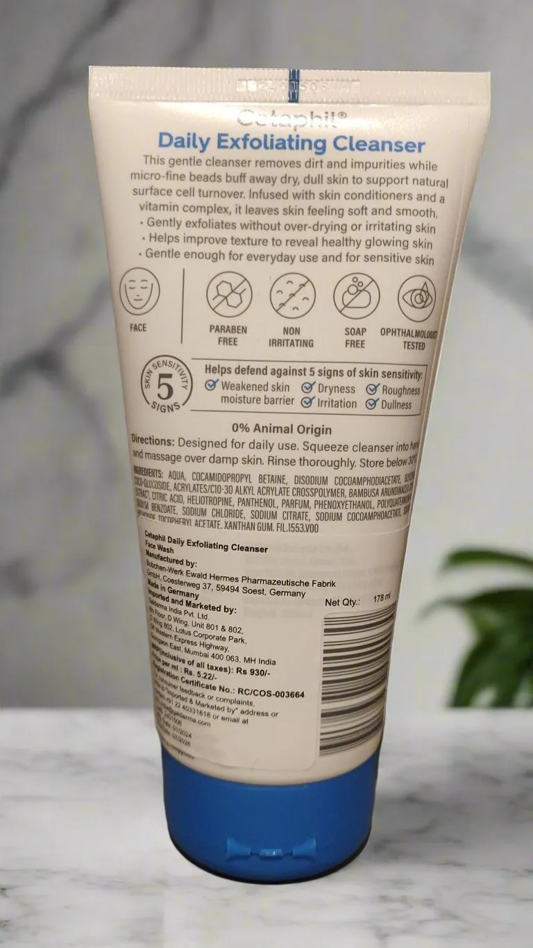 Cetaphil Daily Exfoliating Cleanser for Normal, Dry, Acne Prone & Oily