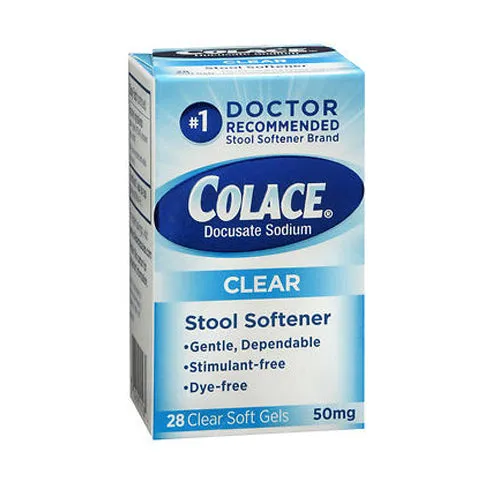 Colace Clear Stool Softener Soft Gels 28 Caps By Colace