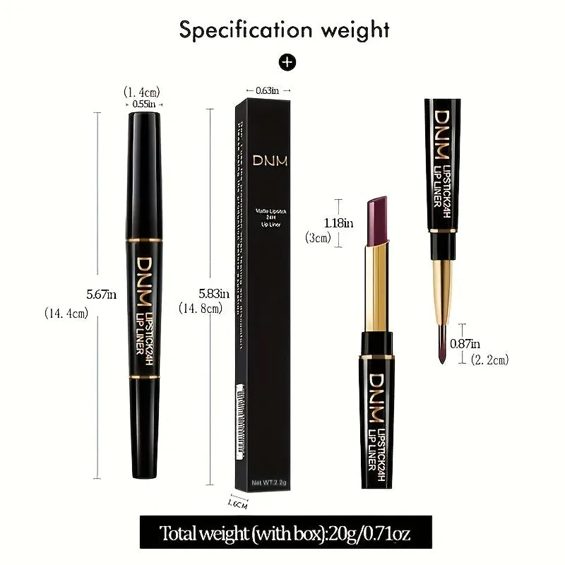 DNM 2-in-1 Waterproof Matte Lip Pencil