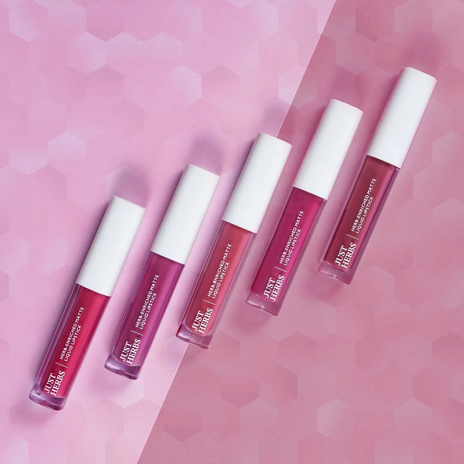 Full-Size Herb Enriched Matte Liquid Lipstick Kit: Set of 5