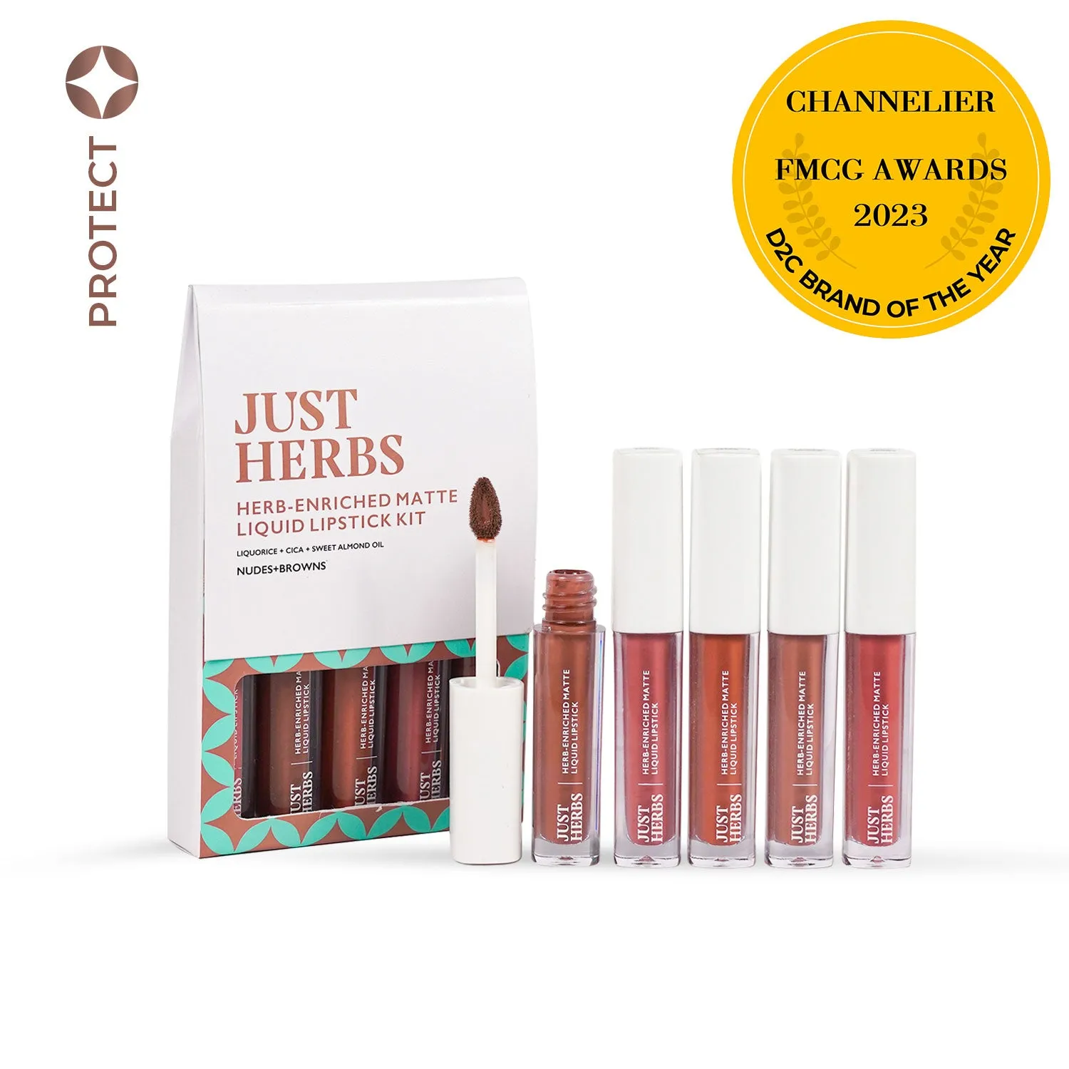 Full-Size Herb Enriched Matte Liquid Lipstick Kit: Set of 5