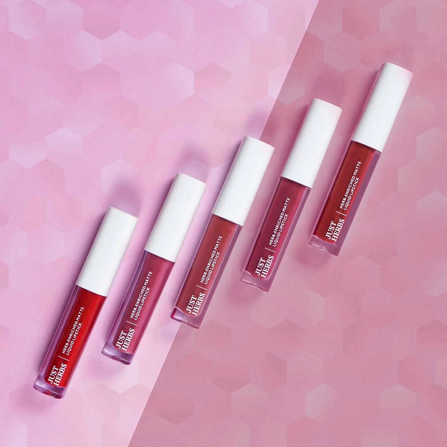 Full-Size Herb Enriched Matte Liquid Lipstick Kit: Set of 5