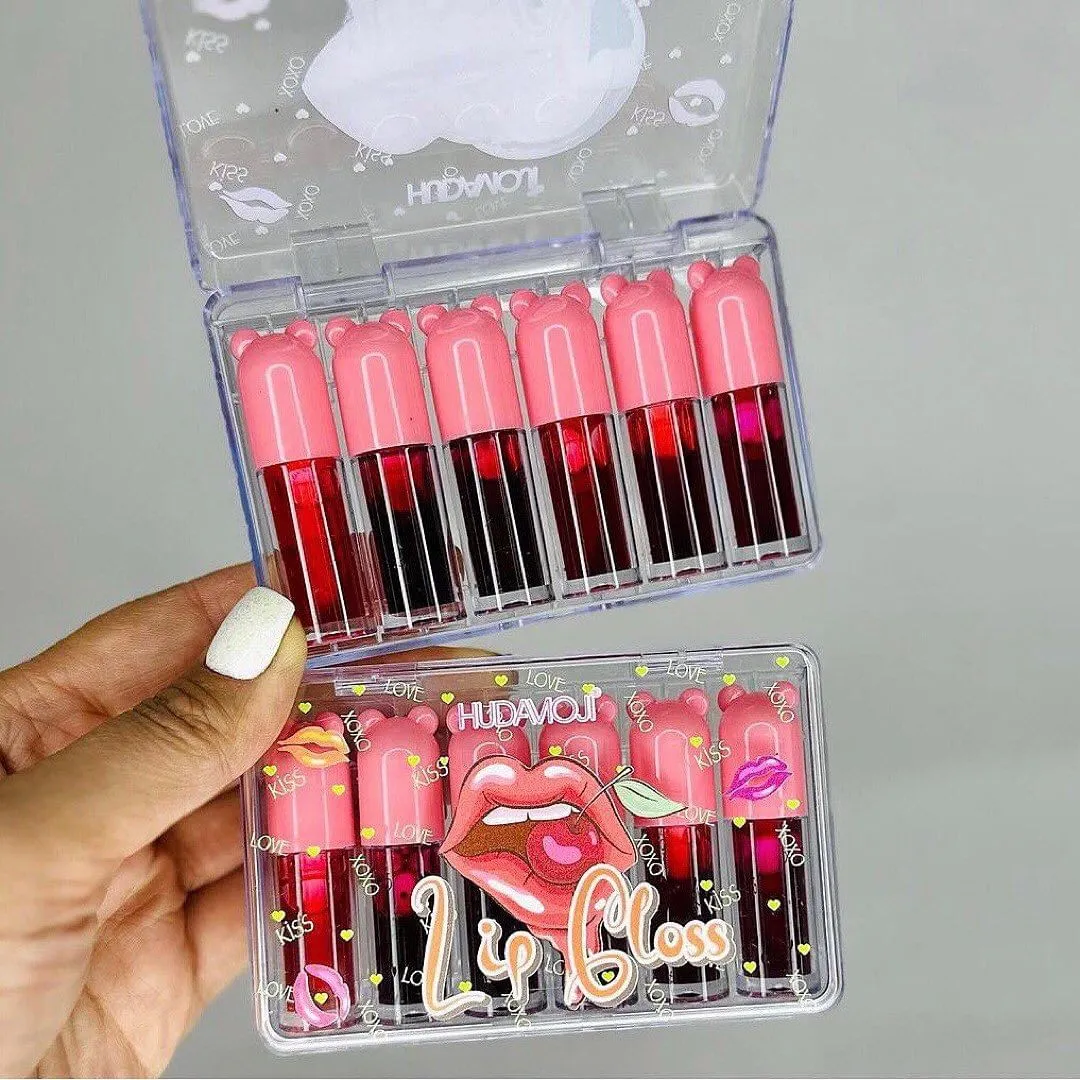 Hudamoji - 6pcs Fruit Juice Lip Tint Waterproof Long-lasting Lip Stain Blush