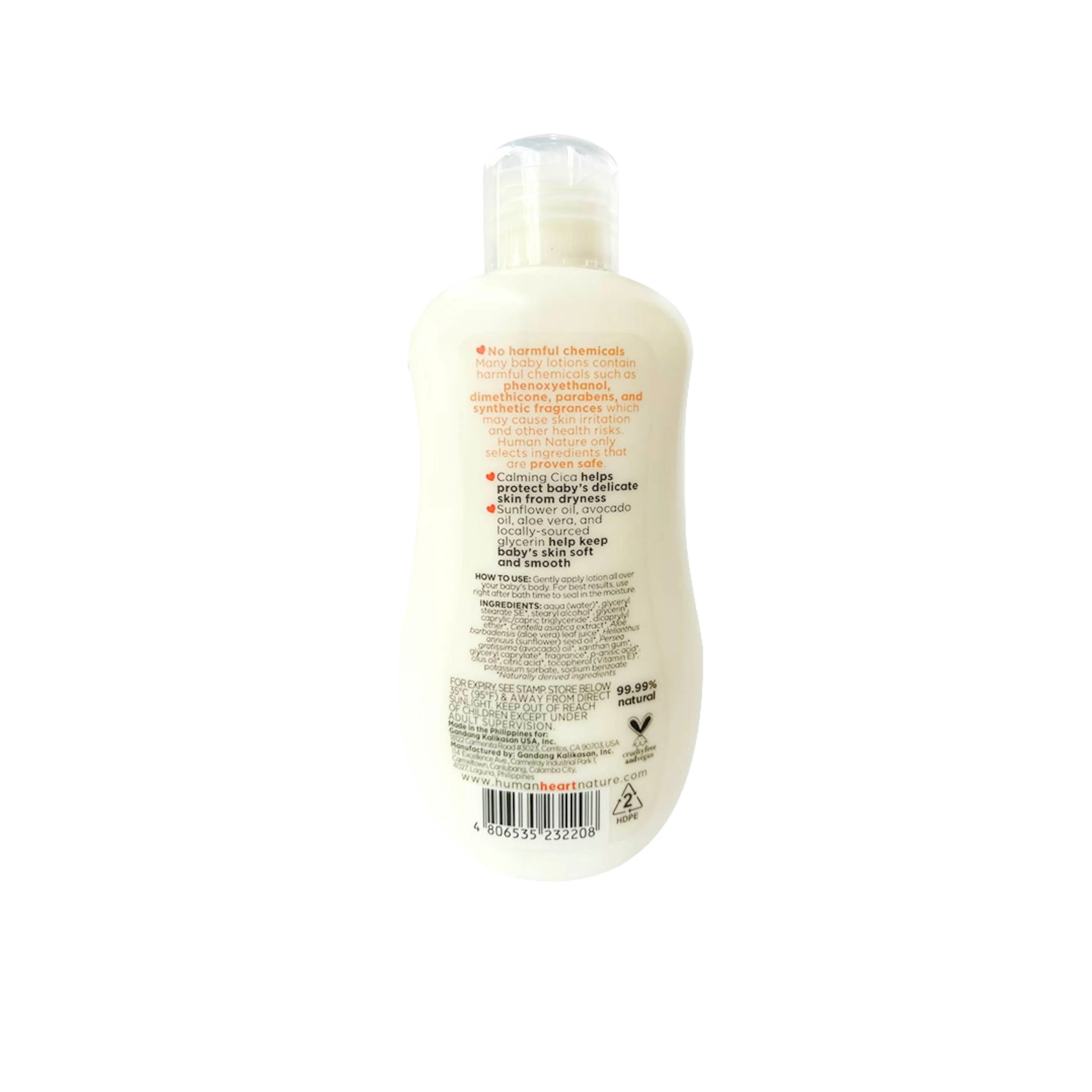 Human Nature Natural Cica Baby Lotion - Apricot Vanilla