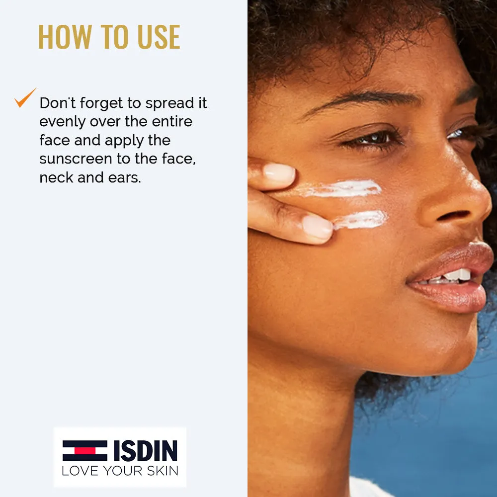 ISDIN Fotoprotector Fusion Water SPF50, 50 ml I Sunscreen for face I water-based I oil-free I sensitive skin I paraben free I make up friendly