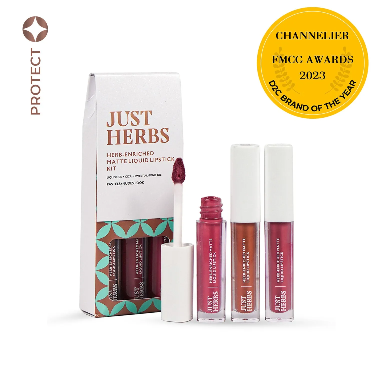 Just Herbs Full-Size Herb Enriched Matte Liquid Lipstick Kit - Set of 3