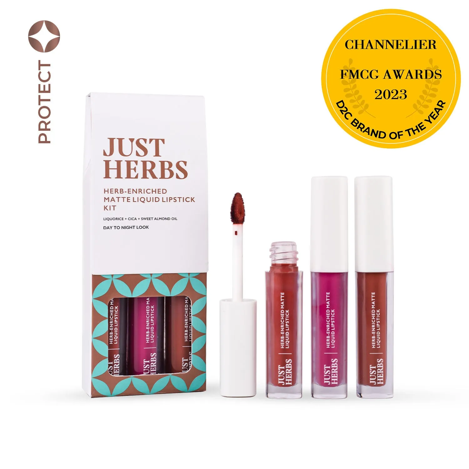 Just Herbs Full-Size Herb Enriched Matte Liquid Lipstick Kit - Set of 3