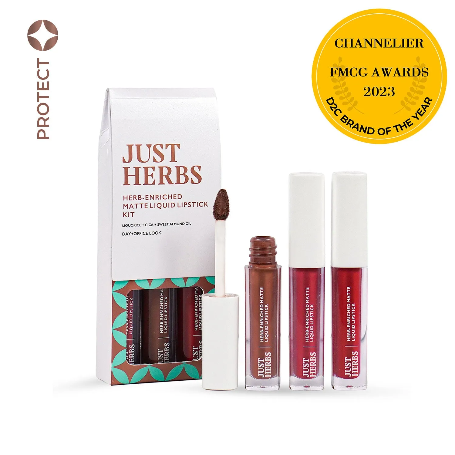 Just Herbs Full-Size Herb Enriched Matte Liquid Lipstick Kit - Set of 3