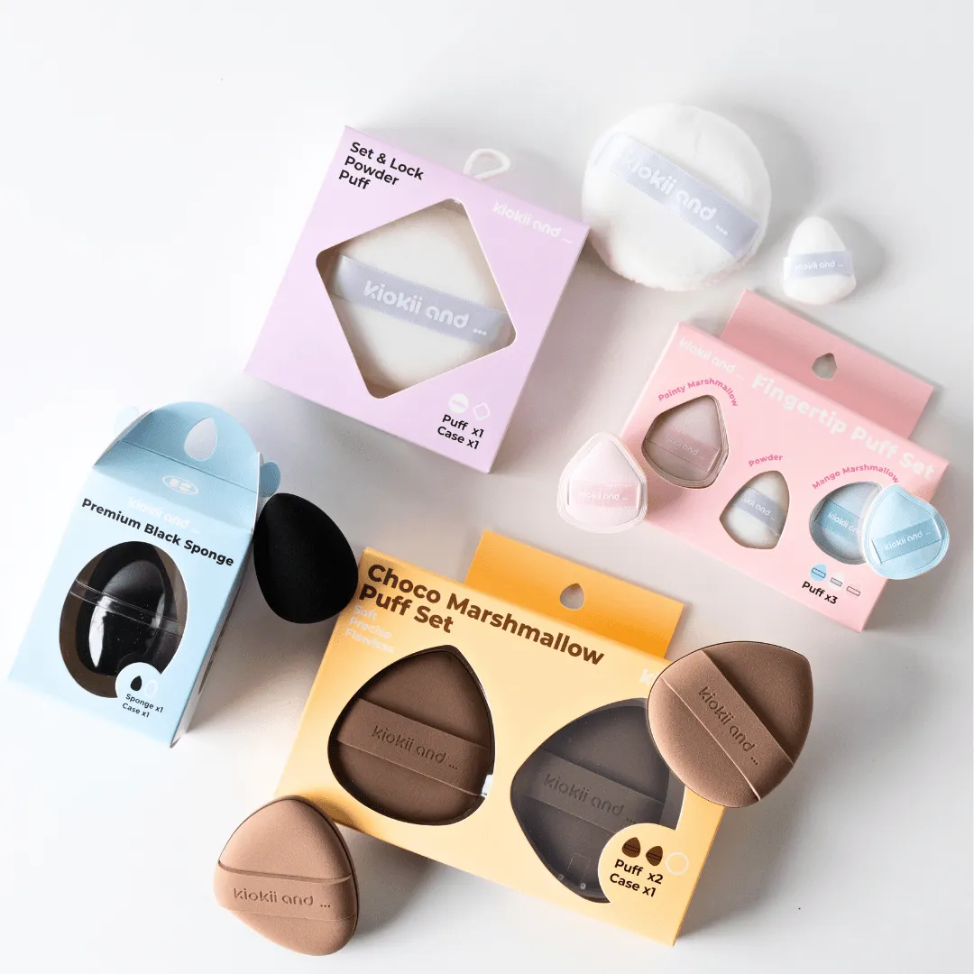 Kiokii Choco Marshmallow makeup puff set Powder Puff (set of 2)