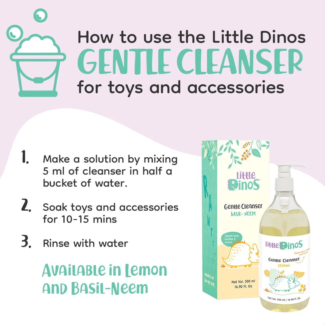 Little dinos gentle bottle cleanser- lemon 500 ml