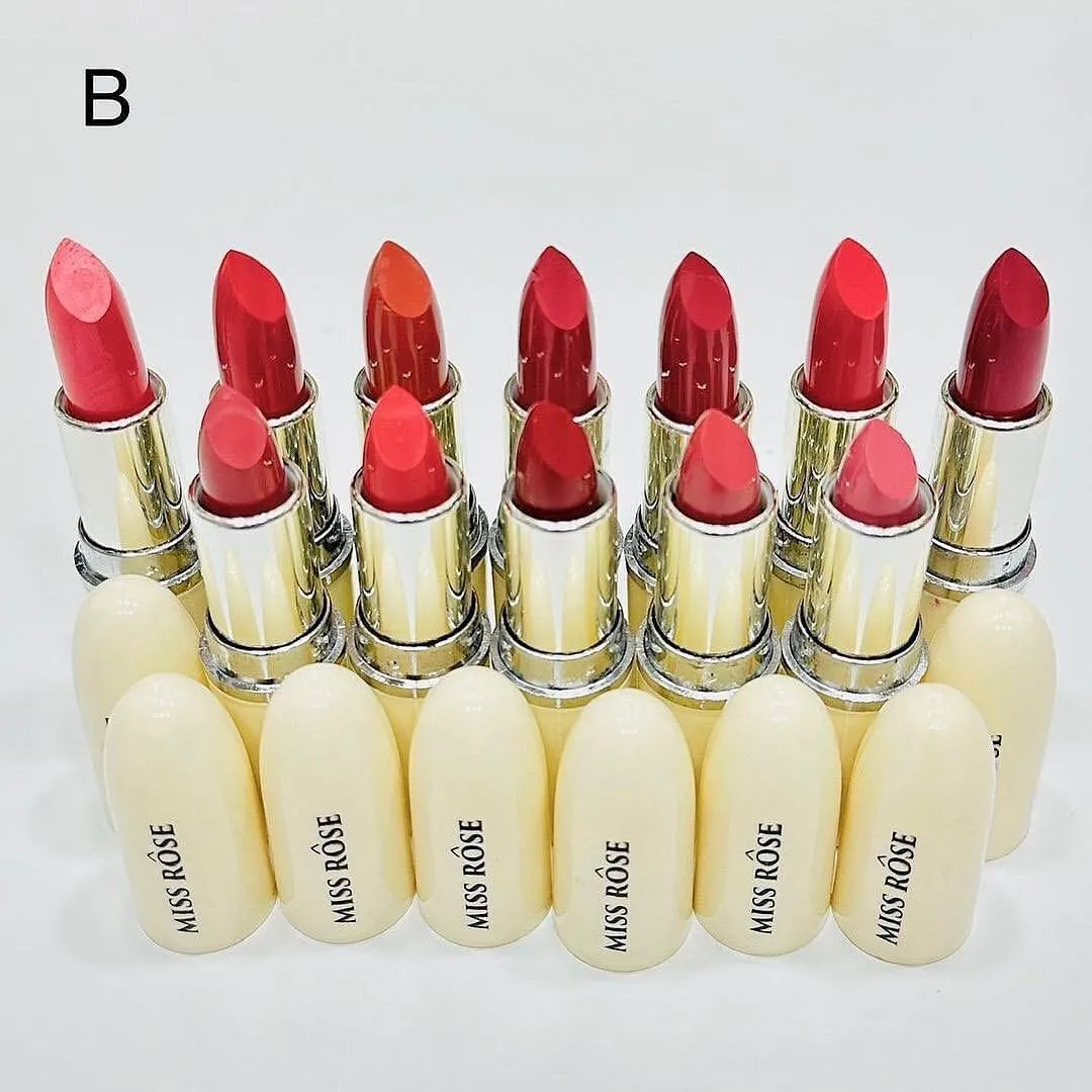 Miss Rose - 12pcs Matte Velvet Lipsticks Set