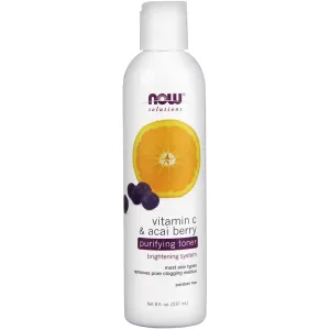 NOW Vitamin C & Acai Purifying Toner, Paraben Free, 237g