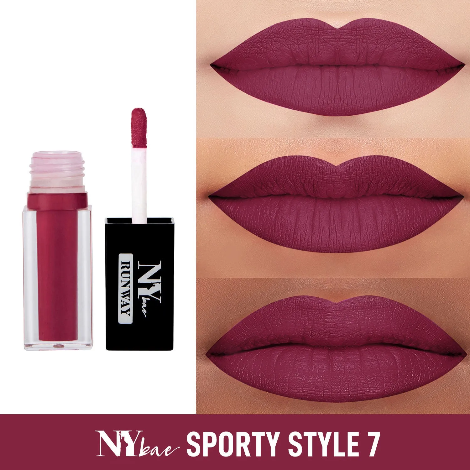 NY Bae Liquid Lipstick, Runway Range - Yankee Sporty Style 7