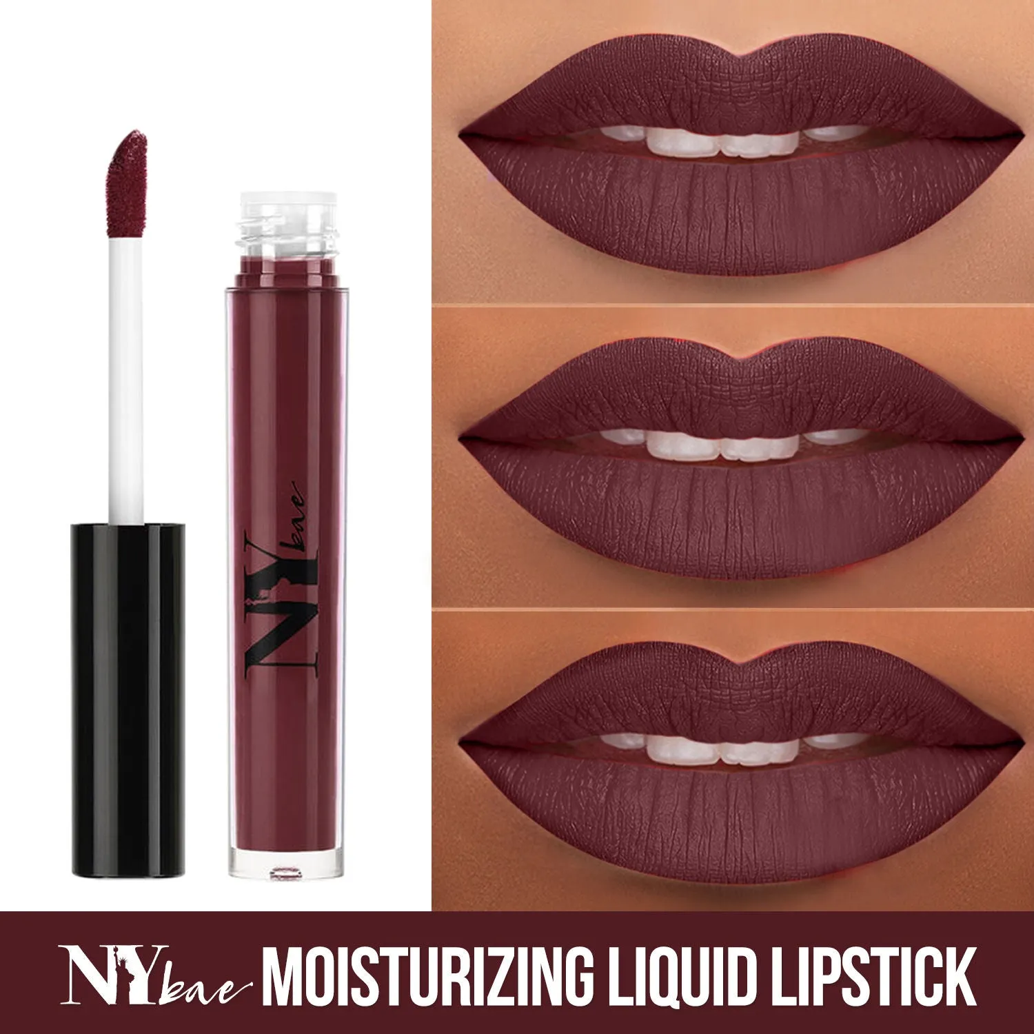 NY Bae Moisturizing Liquid Lipstick - Grooving In The Club 21 (2.7 ml) | Purple | Matte Finish | Enriched with Vitamin E | Highly Pigmented | Non-Drying | Lasts Upto 12  Hours | Weightless | Vegan | Cruelty & Paraben Free