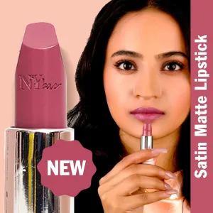 NY Bae Satin Matte Lipstick - Mighty Mauve 09 | Mauve | Creamy Satin Finish | High Shine Colour | Hydrating | Long-Lasting | Weightless