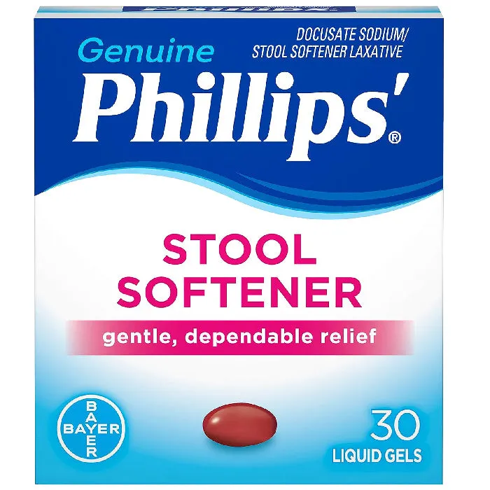 Phillips Liquigel Stool Softener Liquid Gels 100mg 30 Count