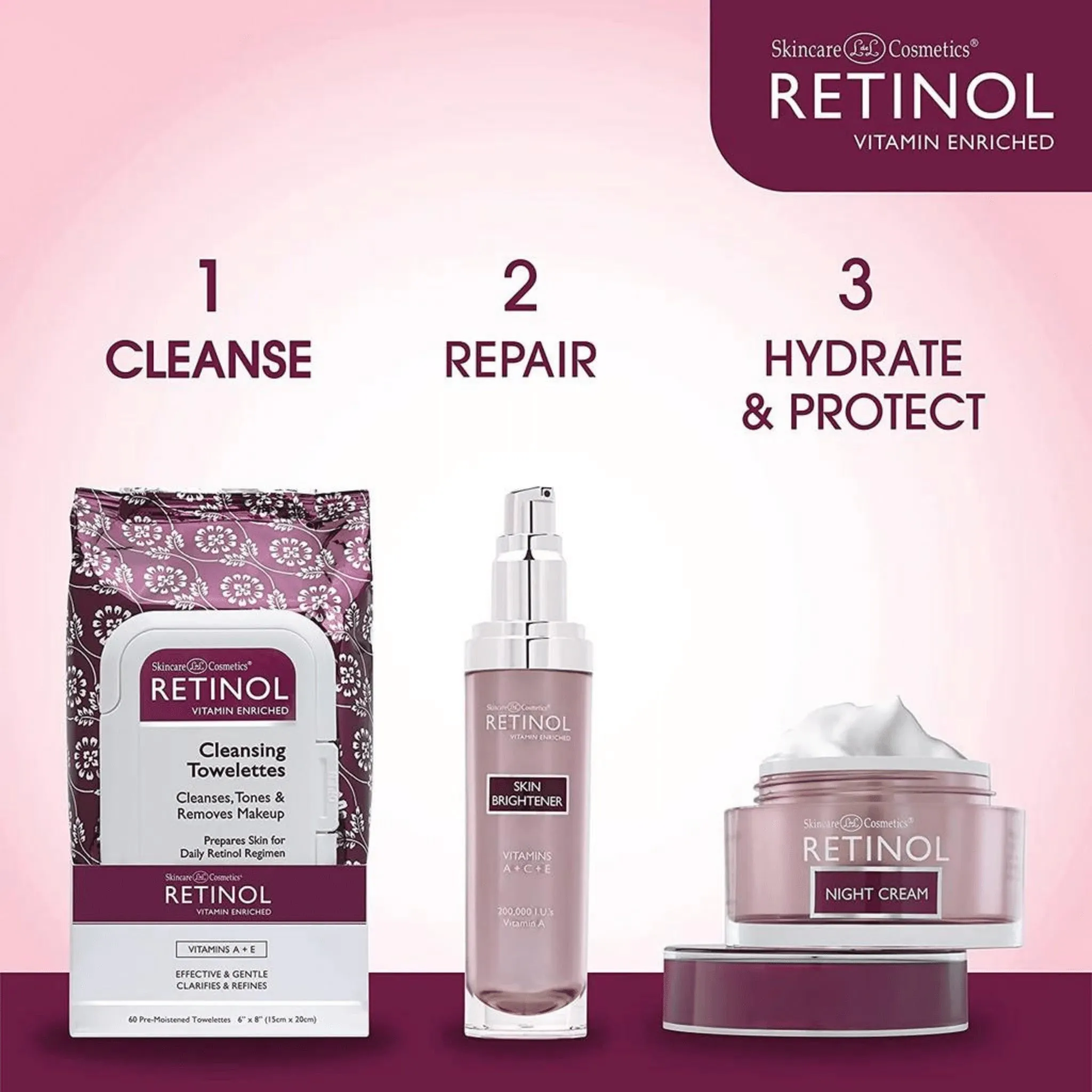 Retinol Cleansing Wipes 60